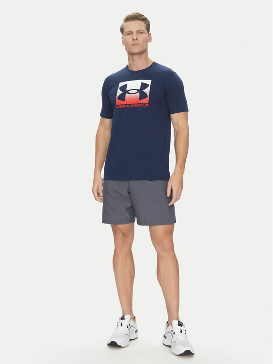 Under Armour Under Armour Marškinėliai Boxed Sports 1386793 Tamsiai mėlyna Loose Fit