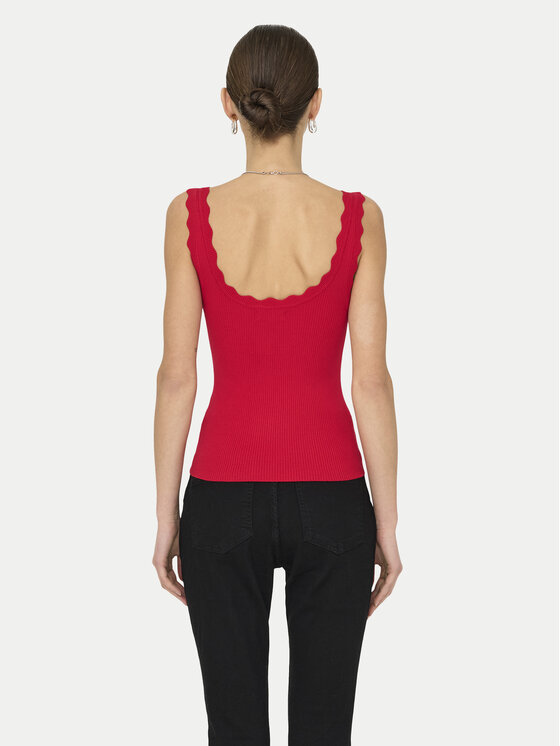 JDY JDY Marškinėliai Nanna 15290585 Raudona Slim Fit