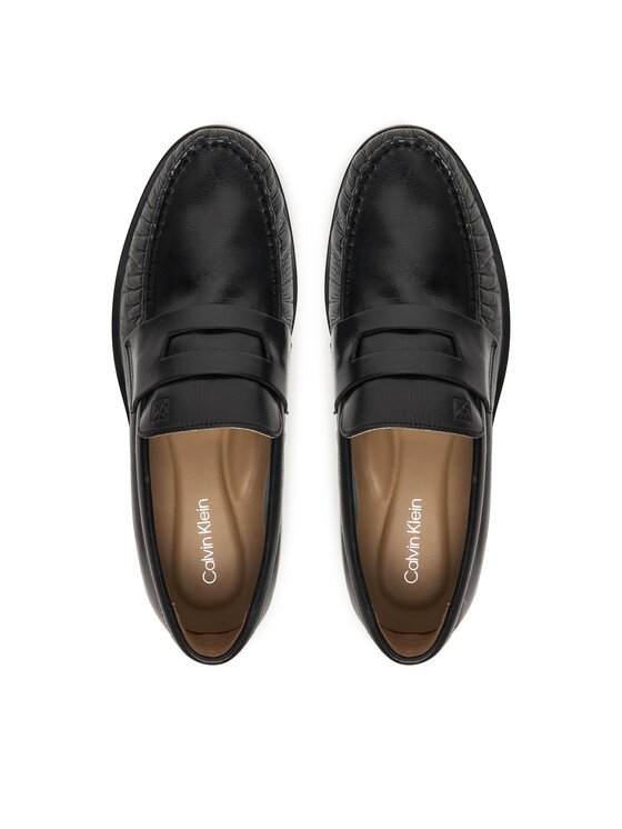Calvin Klein Loaferke Calvin Klein Ess Rubber Loafer Wr Pol Lth HM0HM02171 Črna