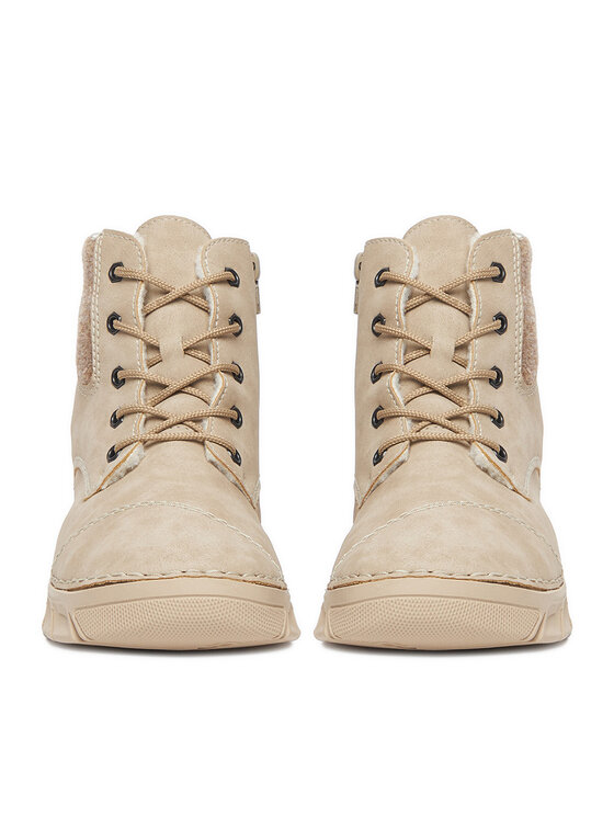 Rieker Šnurovacia obuv Rieker CEO-55000-60 Béžová