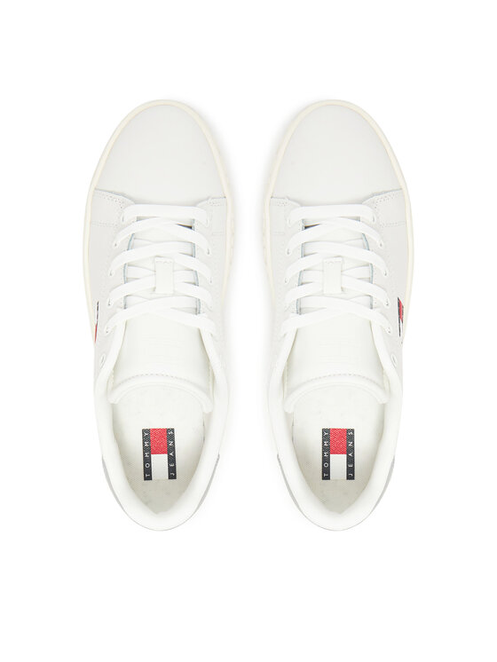 Tommy Jeans Sneakersy Tommy Jeans Tjw Logo Outsole Sneaker Ess EN0EN02703 Écru