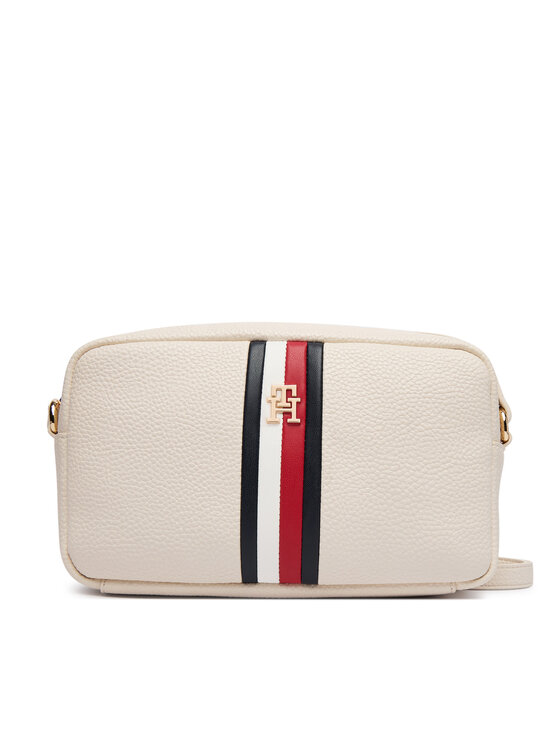 Tommy Hilfiger Torbica Tommy Hilfiger Th Corp Ess Camera Bag AW0AW19333 Krem