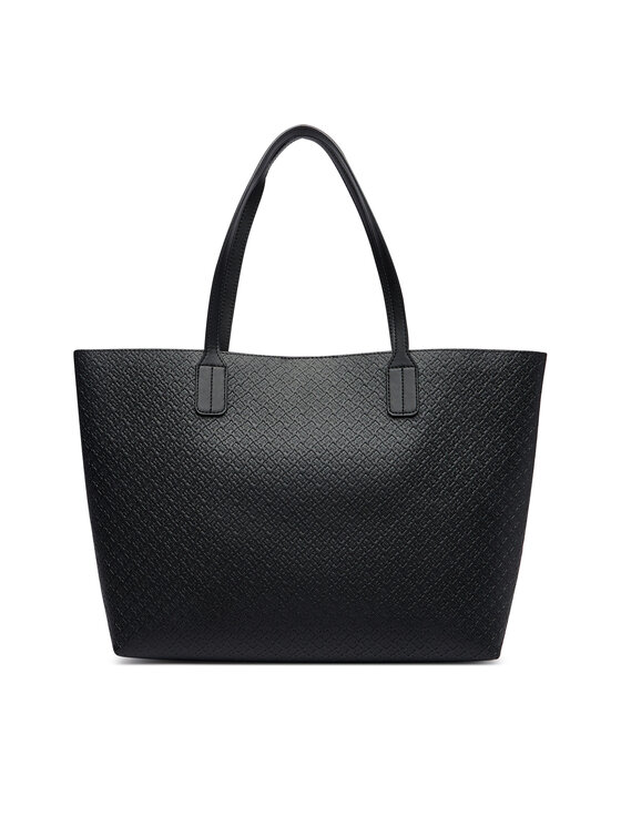 Tommy Hilfiger Geantă Tommy Hilfiger Th Icon Tote Mono AW0AW19004 Negru