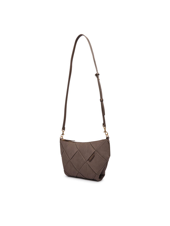 Calvin Klein Kabelka Calvin Klein Woven Sueded Shoulder Bag LV04F3694G Hnědá