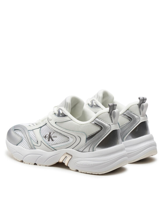 Calvin Klein Jeans Sneakers Calvin Klein Jeans Retro Tennis Low Lace Mh Ml Mr YW0YW01381 Bianco