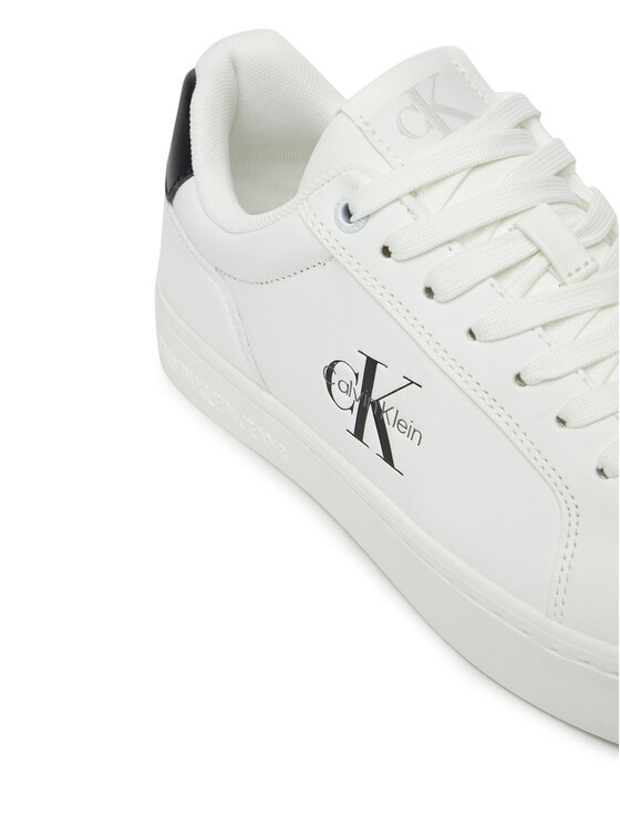 Calvin Klein Jeans Laisvalaikio batai Calvin Klein Jeans Classic Cupsole Mono Lth Wn YW0YW01902 Balta
