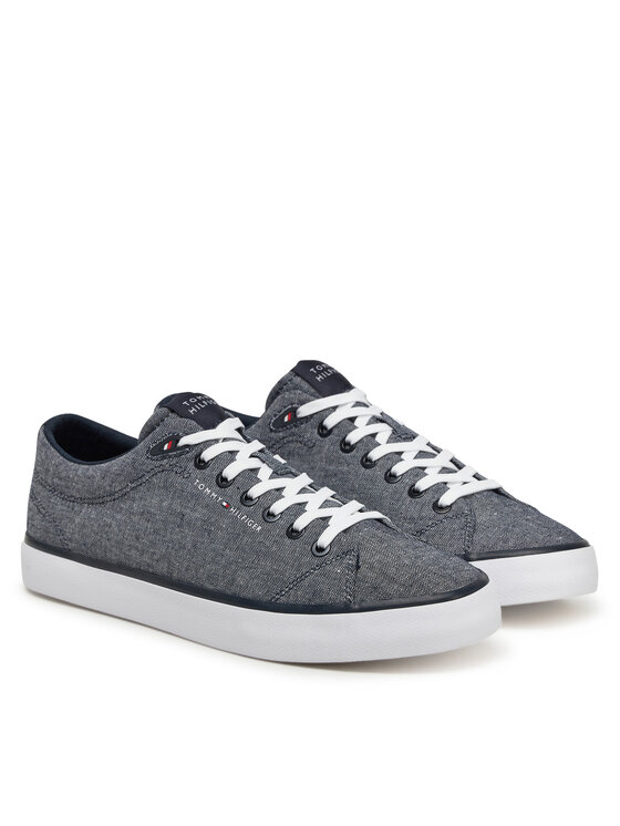 Tommy Hilfiger Tenisky Tommy Hilfiger Th Hi Vulc Low Core Chambray FM0FM05389 Modrá