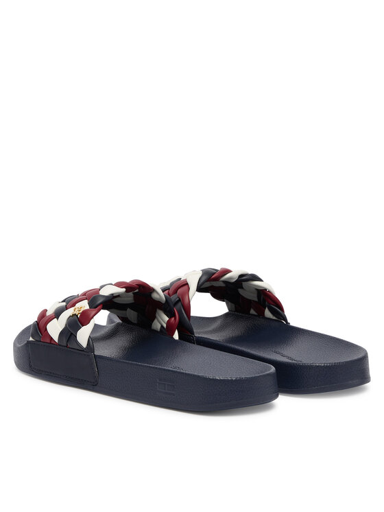 Tommy Hilfiger Şlapi Tommy Hilfiger Th Cornrow Pool Slide FW0FW09039 Colorat