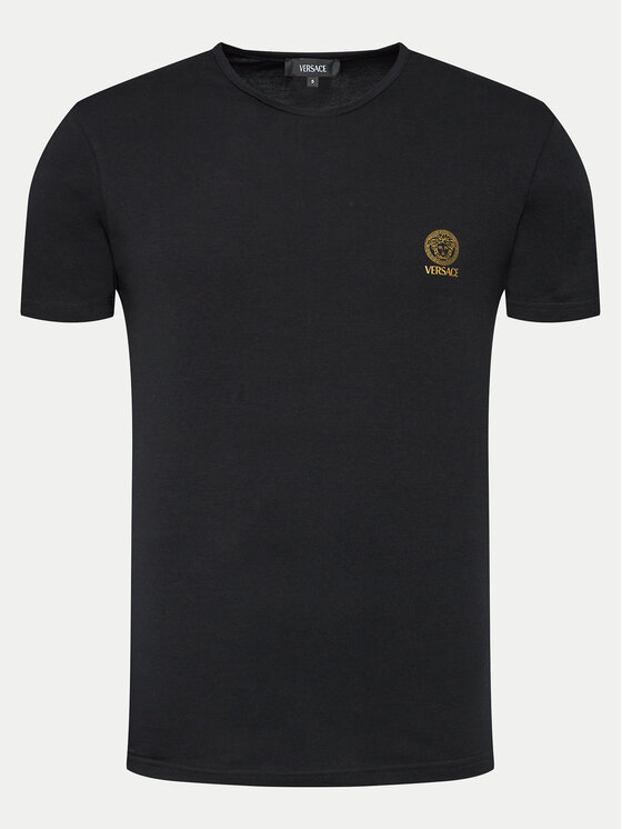 Versace Versace Комплект футболок AU10193 Чорний Slim Fit