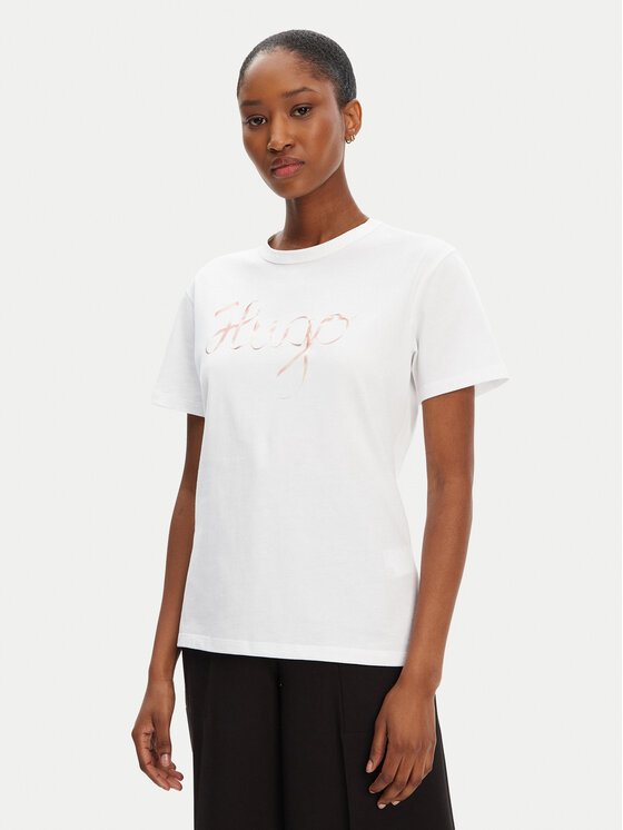 HUGO HUGO Camiseta Damacia_5 50544868 Blanco Regular Fit