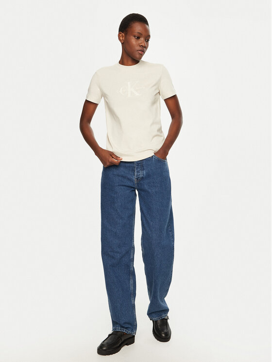 Calvin Klein Jeans Calvin Klein Jeans Camiseta J20J224983 Beis Regular Fit