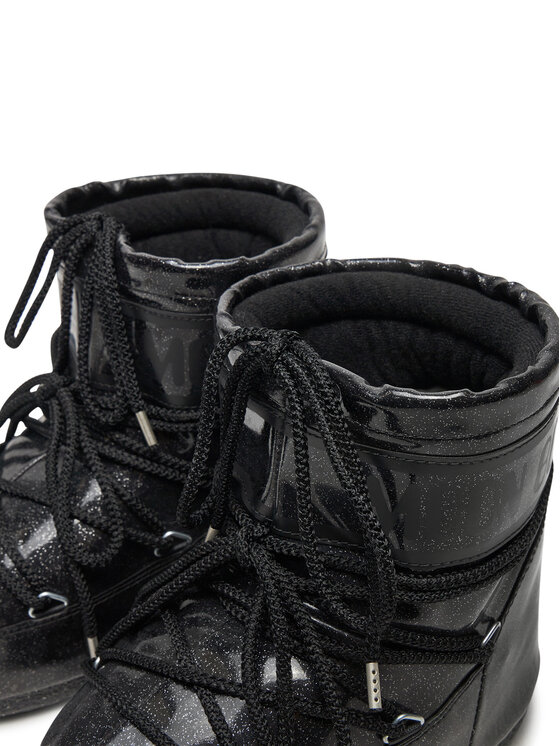 Moon Boot Sniega zābaki Moon Boot Icon Low Glitter 80D1409440 Melns
