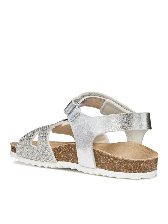 Geox Sandale Geox J Adriel Girl J028MC 0BNEW C1007 S Argintiu