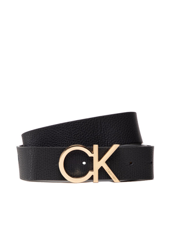 Calvin Klein Moški pas Calvin Klein Adj Ck Metal Pal Gold 35Mm K50K509651 Črna