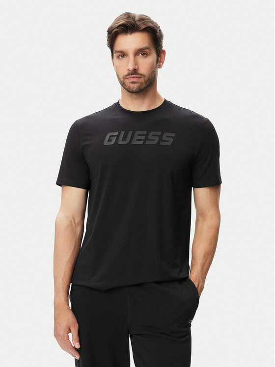 Guess Guess Футболка Z6YI26 K5090 Чорний Regular Fit