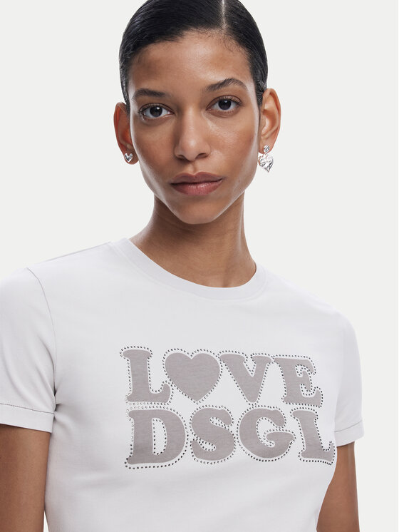 Desigual Desigual Majica Love Dsgl 25SWTK10 Siva Regular Fit