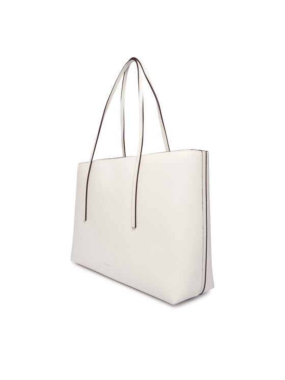 Calvin Klein Torebka Calvin Klein Foil Logo Tote W/Pouch LV04F3274G Biały
