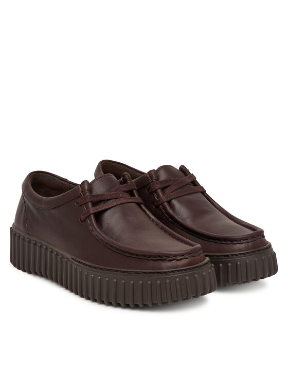 Clarks Туфлі Clarks Torhill Bee 26327768 Темно-коричневий
