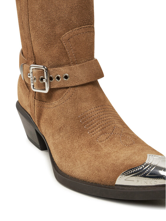 PINKO Каубойски обувки PINKO Tex 08 SD0197P002 Кафяв