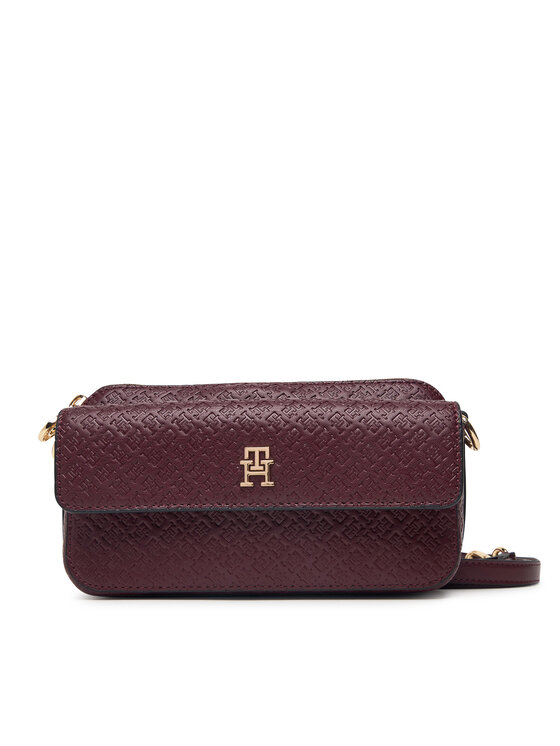 Tommy Hilfiger Geantă Tommy Hilfiger Th Icon Camera Bag Mono AW0AW18922 Vișiniu