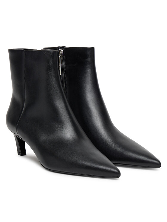 Calvin Klein Īsie zābaki Calvin Klein Ess Kitten Heel Ankle Boot HW0HW02586 Melns