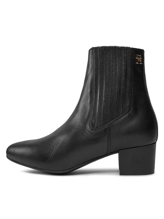 Tommy Hilfiger Stivaletti Tommy Hilfiger Essential Leather Boot FW0FW07759 Nero