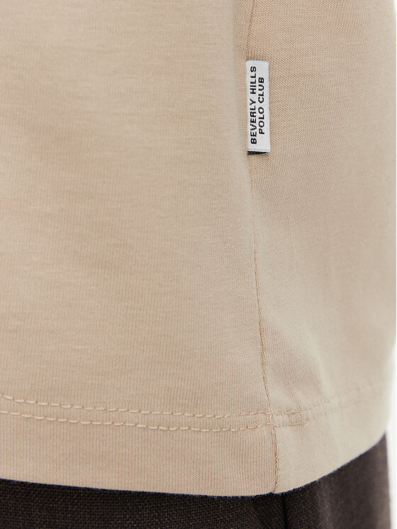 Beverly Hills Polo Club Beverly Hills Polo Club Camiseta P-SS26W-TS085 Beis Regular Fit
