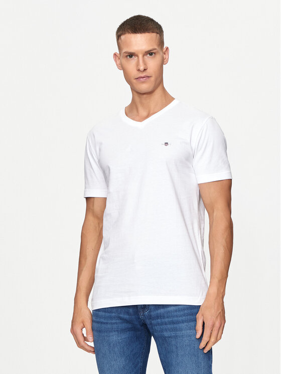 Gant Gant T-shirt Shield 2003186 Bianco Slim Fit