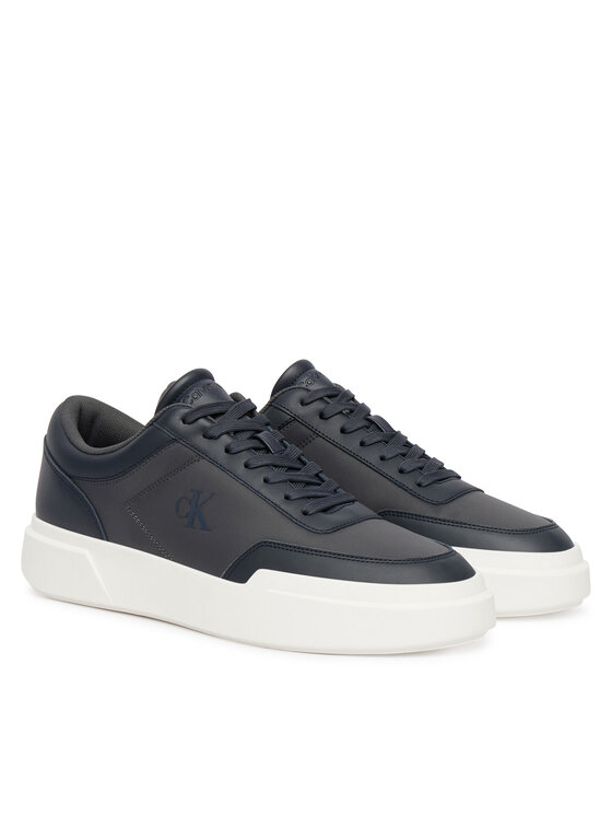 Calvin Klein Superge Calvin Klein Chunky Cups Laceup Oxf Mix Mat HM0HM02326 Mornarsko modra