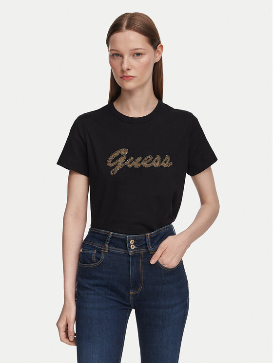 Guess Guess Camiseta W6YI29 K4348 Negro Regular Fit