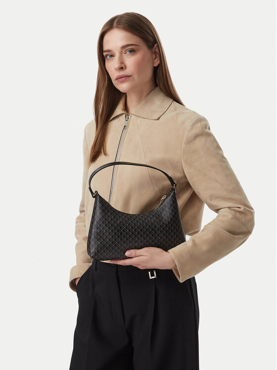 Calvin Klein Torebka Calvin Klein Emblem Aop Small Shoulder Bag LV04F3889G Czarny