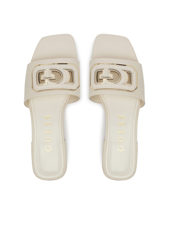 Guess Шльопанці Guess FLJTAR LEA19 Écru