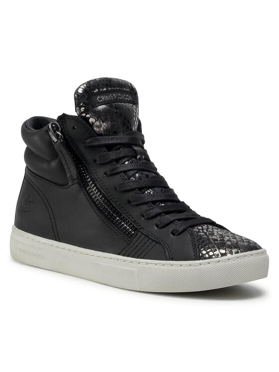 Crime London Сникърси Crime London High Top Double Zip 25671AA3.20 Черен
