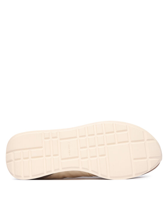 Calvin Klein Laisvalaikio batai Calvin Klein Retro Runner Lace Up Sock YW0YW02060 Kreminė