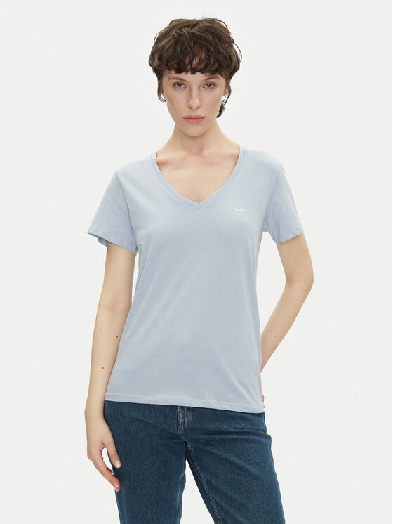 Pepe Jeans Pepe Jeans T-shirt Macy PL506051 Blu Regular Fit