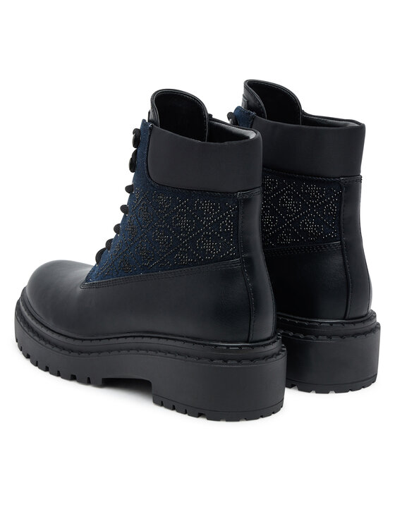 Guess Trapper stila apavi Guess FLTLDS DEN10 Melns