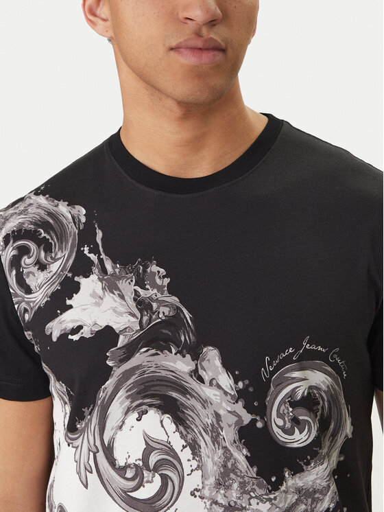 Versace Jeans Couture Versace Jeans Couture Camiseta 80GAH6SB JS541 Negro Slim Fit