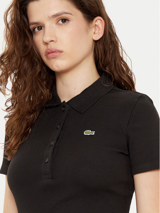 Lacoste Lacoste Polo marškinėliai DF5377 Juoda Slim Fit