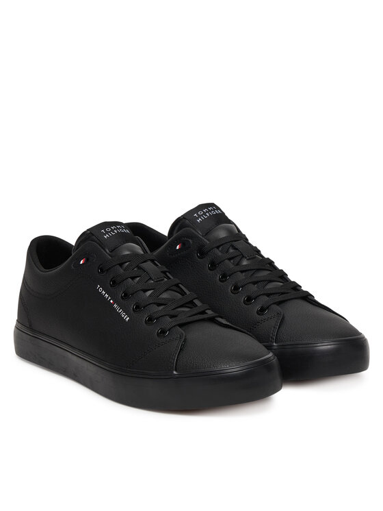 Tommy Hilfiger Laisvalaikio batai Tommy Hilfiger Th Hi Vulc Core Low Lth Ii Ess FM0FM05511 Juoda