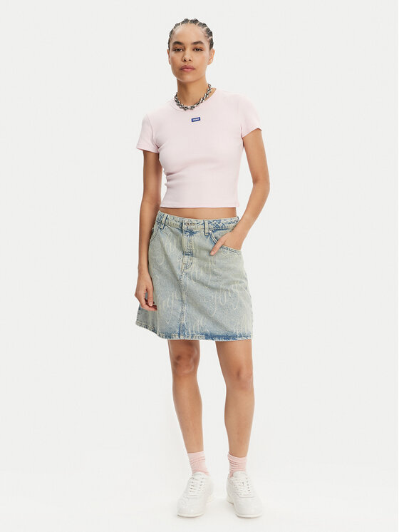 HUGO HUGO Футболка Baby 50510749 Світло-рожевий Slim Fit