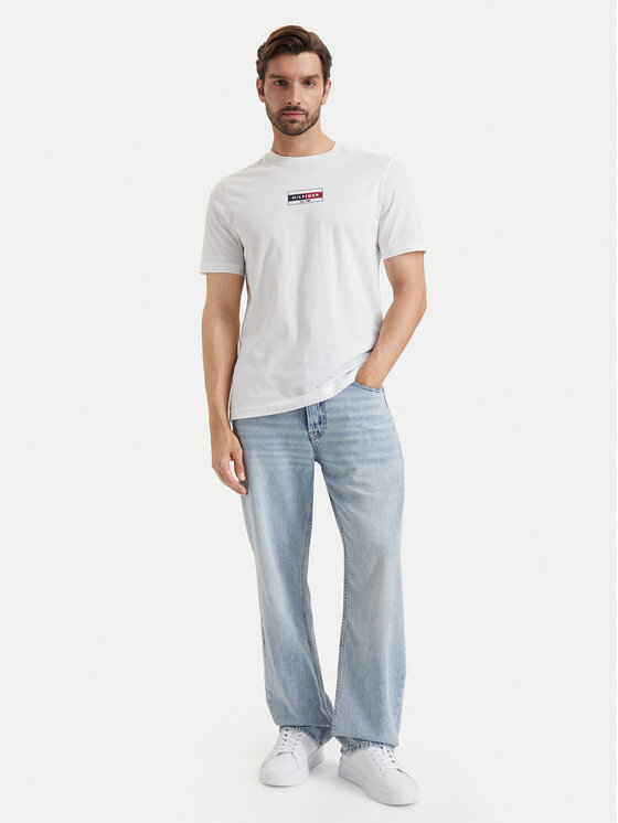 Tommy Hilfiger Tommy Hilfiger Camiseta Brand Love MW0MW44882 Blanco Regular Fit