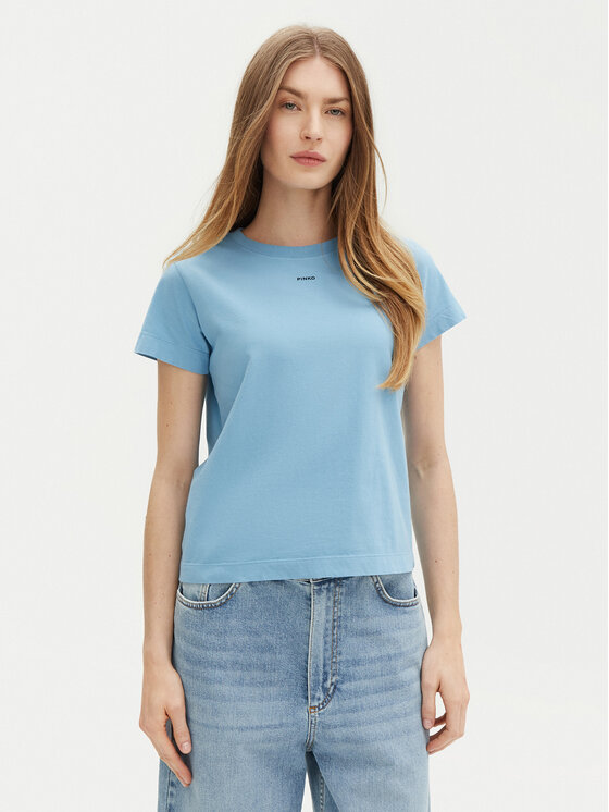 PINKO PINKO Футболка Basico 100373 Голубий Regular Fit