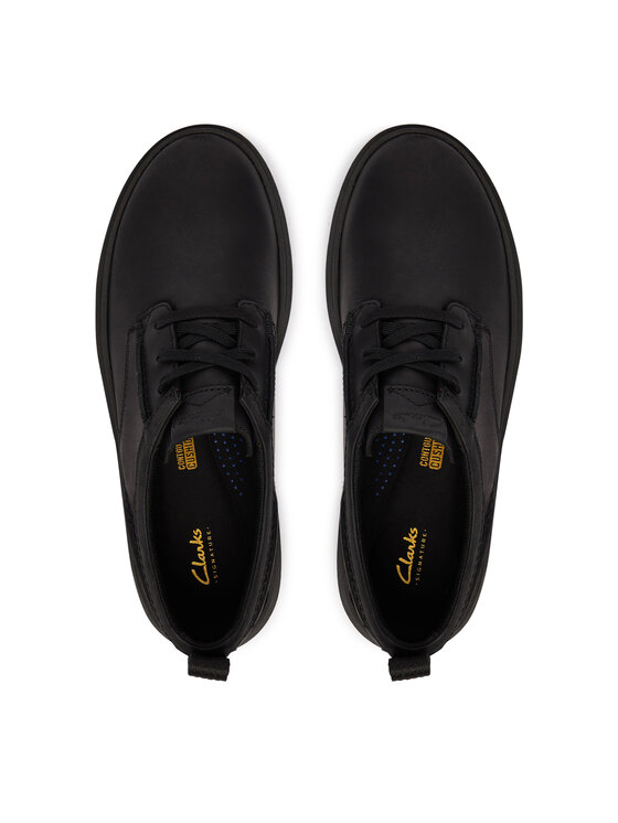 Clarks Īsi apavi Clarks Polden Lace 26181379 Melns