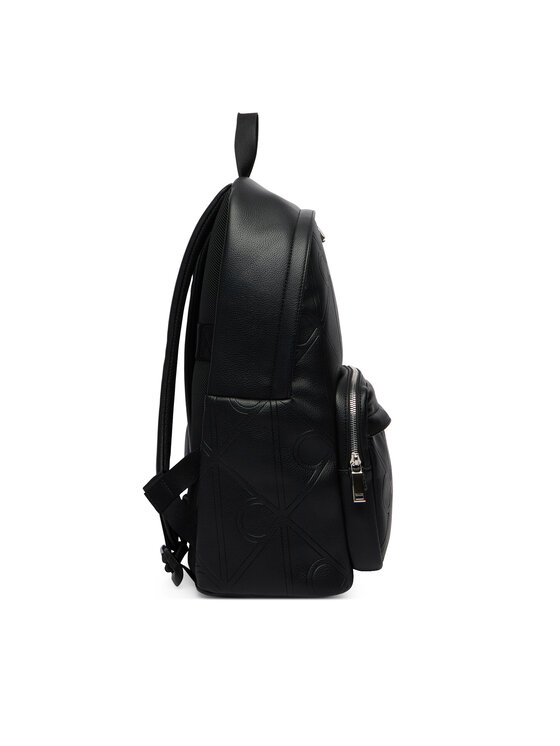 Calvin Klein Hátizsák Calvin Klein Emblem Aop Emboss Round Backpack LV04D3398G Fekete