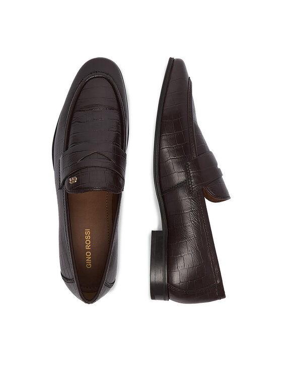 GINO ROSSI Лофери GINO ROSSI EO-GIOVANNI-02 Темно-коричневий