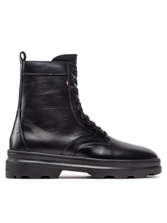 Tommy Hilfiger Kozaki Tommy Hilfiger Comfort Hilfiger Lth High Boot FM0FM04192 Czarny
