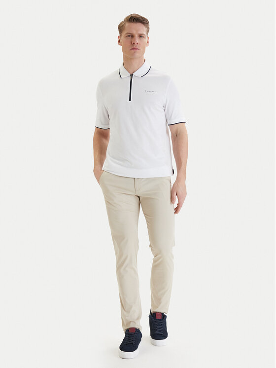 Bugatti Bugatti Polo 8150-75033C Blanco Regular Fit