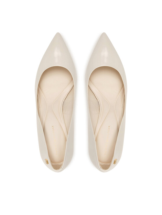 Tommy Hilfiger Szpilki Tommy Hilfiger Essential Pointed Pump FW0FW09362 Écru