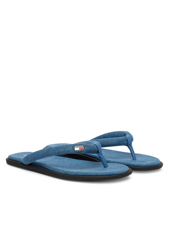 Tommy Jeans Infradito Tommy Jeans Tjw Padded Denim Casual Sandal EN0EN03021 Blu