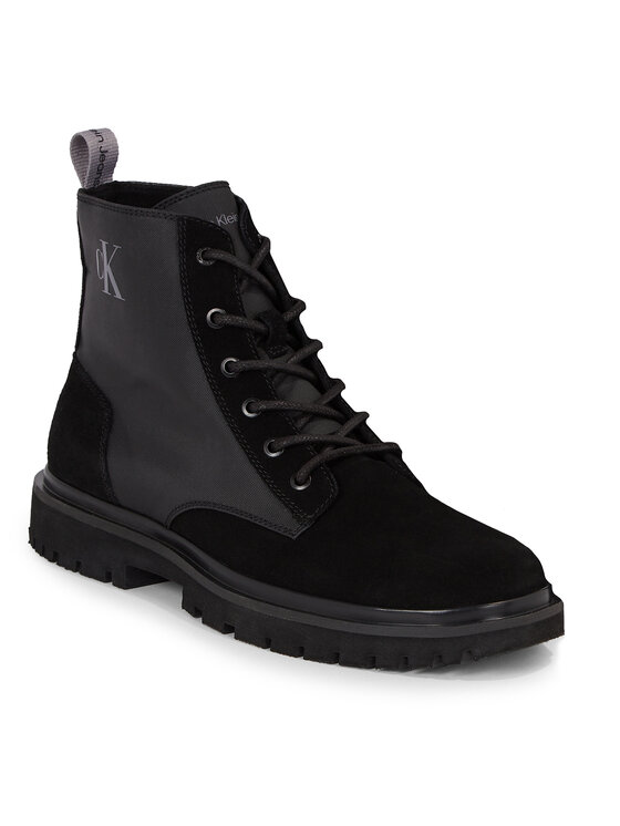 Calvin Klein Jeans Ghete Calvin Klein Jeans Eva Mid Laceup Lth Boot Hiking YM0YM00842 Negru
